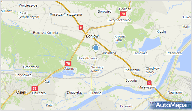 mapa Świniary Stare, Świniary Stare na mapie Targeo